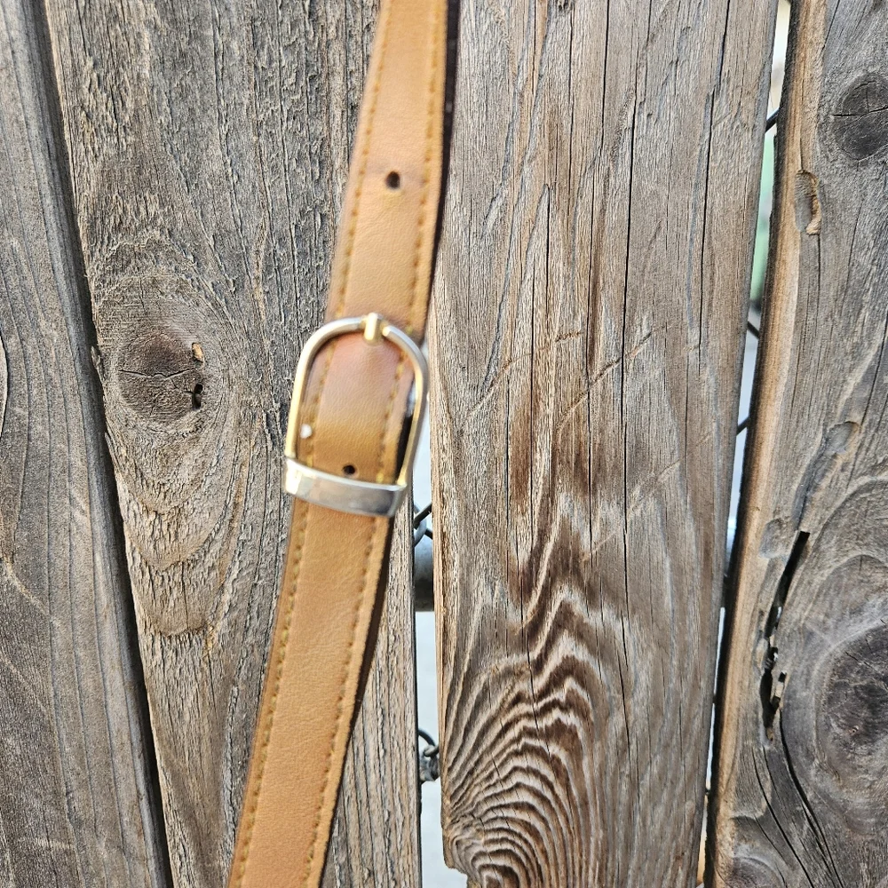 Dooney & Bourke Navy Leather Crossbody with Tan Trim - Picture 7 of 16